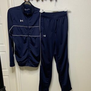Under Armour Women's Dark Blue Joggers & Jacket